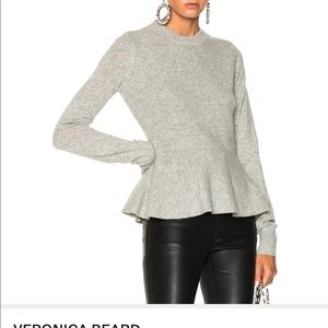 Veronica Beard cashmere peplum sweater